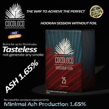 COCOLOCO Charcoal Premium Natural Coconut Shisha Hookah Long Burning Quick Fire