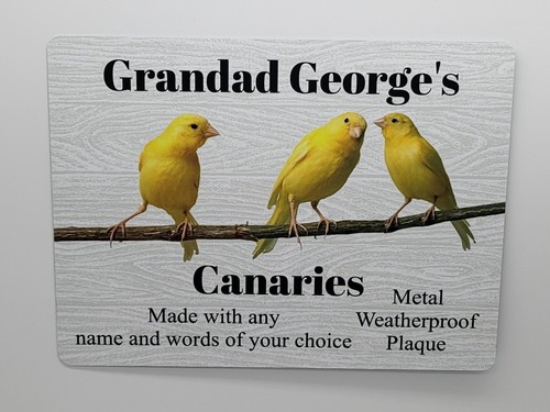 Personalised canaries plaque - personalised,