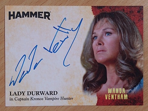 Hammer horror autograph card - hammer,