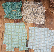 Glass Mosaic Tile Sheets over 8kg Various Colours (left over from past projects)