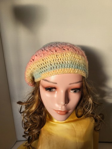 Handmade crochet beret - beret, hat
