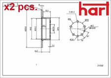 X2 PCS REAR BRAKE DISC SET