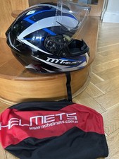 MT Helmets Rapide Motorcycle Helmet Blue, White And Black Size L