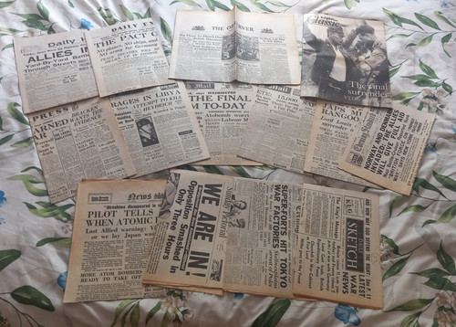Newspapers covering war - 13,