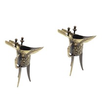  2 Pack Tall Vintage Goblets Drinking Horn Mug Viking Photography Prop