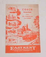 Bus Timetable Leaflet East Kent Road Car Excursions from Rye Winchelsea 1959