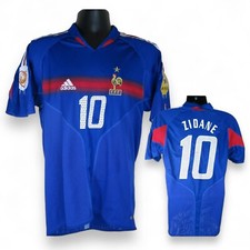 France Zidane 10 Euro 2004 home blue football shirt  - Adidas Authentic