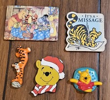 Vintage Refrigerator Magnet Winnie The Pooh Tigger Disney Eeyore Piglet Lot Of 5
