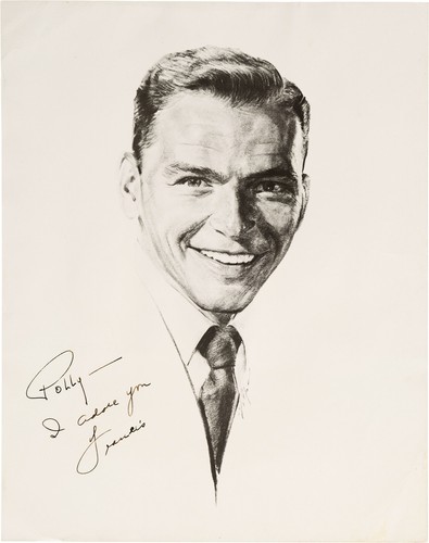Frank sinatra signed drawing - sinatra,