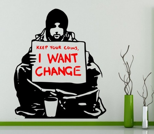 Banksy wall sticker - banksy, keep