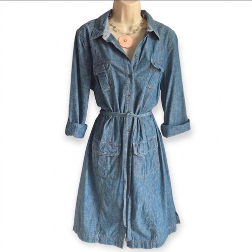 Denim cotton dress dickins - cotton, &