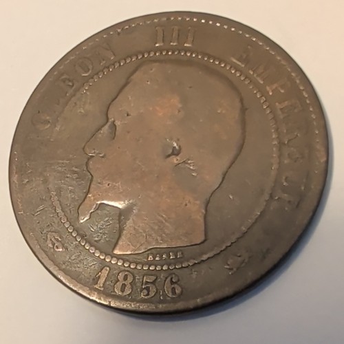 1856 french centimes coin - 1856,