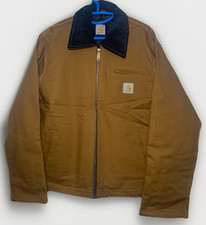 CARHARTT Detroit Jacket Reworked Vintage Canvas Bomber Tan Mens | Size L Large