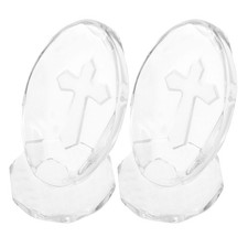  2 Pcs Crystal Cross Ornament