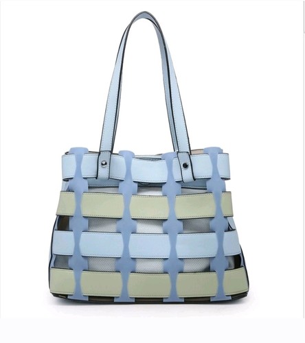 Light blue shoulder handbag - shoulder,