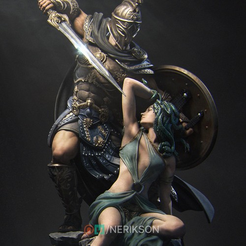 Medusa and perseus greek - medusa, 3d