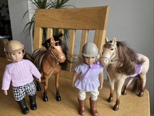 Lori Doll & Horse Bundle Marjorie & Celia Dolls With Maple & Cinnamon Horses