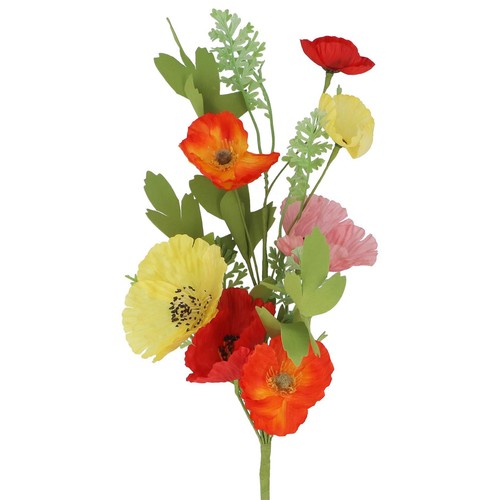 Colourful artificial poppy - artificial,
