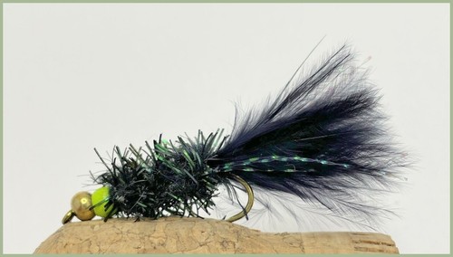 Hothead trout flies - hothead, lime