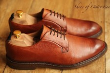 Paul Smith Burnished Tan Brown Leather Derby Shoes UK 8 F US 9 EU 42