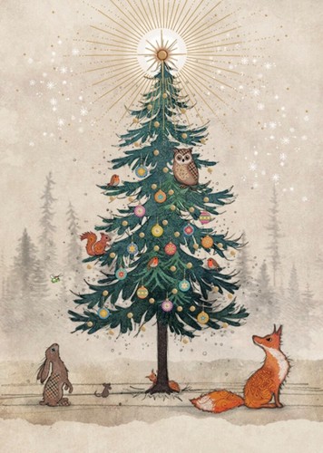 Bug art christmas - christmas, card