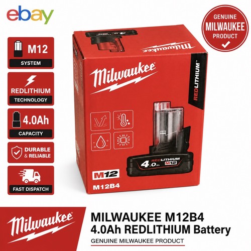 Milwaukee m12 12v 4 0ah - milwaukee,