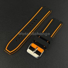 Orange Black Silicone Watch