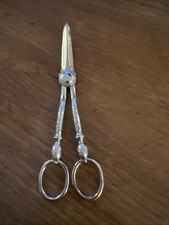 Beautiful Antique Silver Grape Scissors C.1900