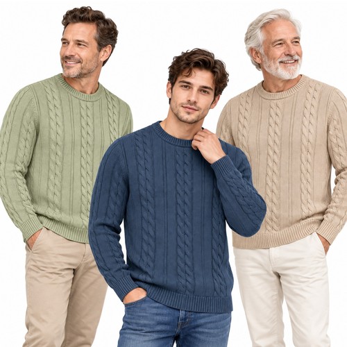 Mens 100 cotton cable - mens, 100%