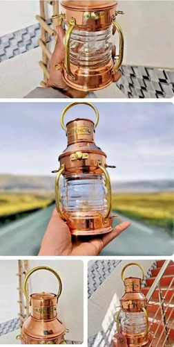 Copper lamp anchor nautical - copper,
