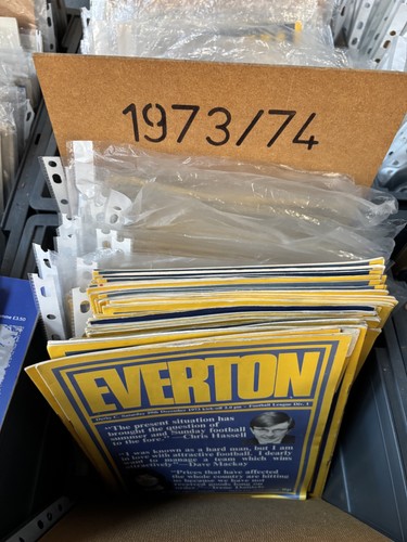 Everton home programmes - everton,