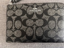 Coach Corner Zip Wristlet In