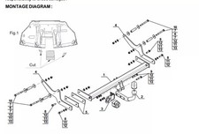 Swan Neck Tow Bar For RENAULT