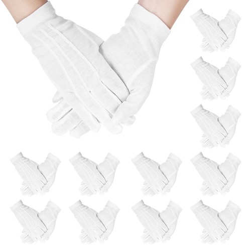 Pair white cotton gloves - pair,