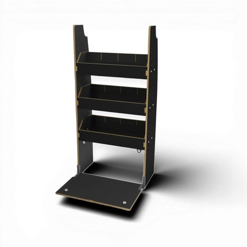 Van racking hinged closure - van,