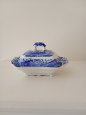 Spode Blue Italian Miniature Lidded Vegetable Dish