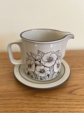 HORNSEA - CORNROSE 1 Pint Jug with Stand/Saucer Lancaster Vitramic - Vintage 