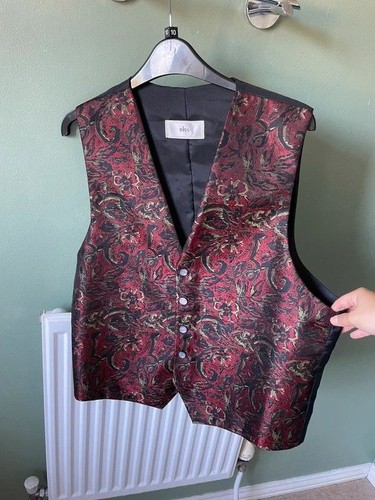 Vintage burgundy black beige