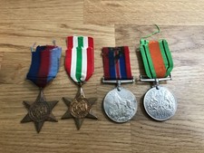 nice old lot 4 WW2 full size original medals italy 1939/45 defence war medals