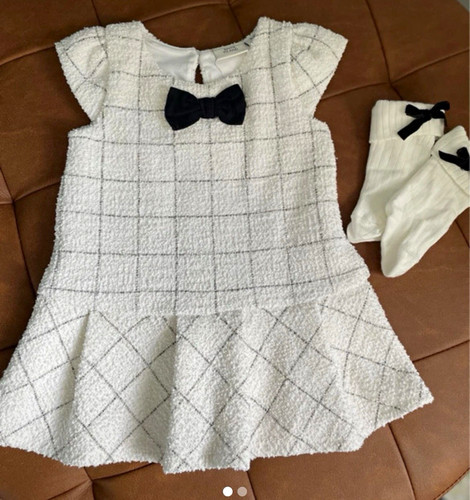 Mayoral girls tweed check - tweed, bow