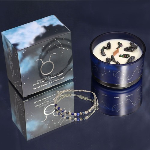 Zodiac crystal candle - zodiac,