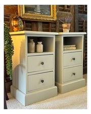 Small Pair Of Painted Bedside