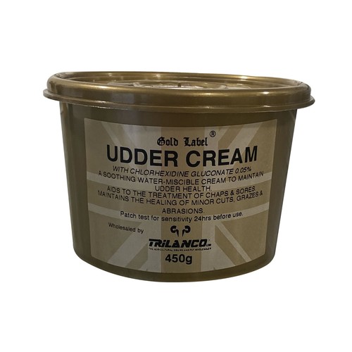 Gold label udder cream 450g - label,