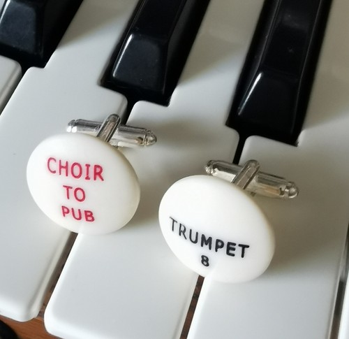 Organ stop cufflinks handmade - organ, cufflinks,