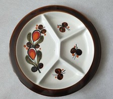 Vintage MCM SMF Schramberg Handgemalt Bernau Divided Plate West German 1970s