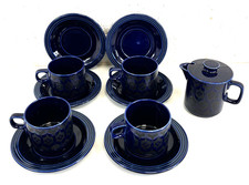Vintage, Hornsea Heirloom, Midnight Blue, Coffee Set