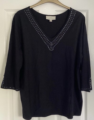 Ann harvey black neck top - ann, v