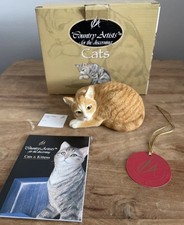 Country Artists 01731 Ginger Tabby Cosy Cat Kitty Figurine In Box