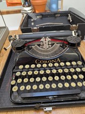 Antique Genuine Corona Typewriter with Case