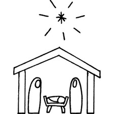 'Christmas Nativity Scene' Unmounted Rubber Stamp (RS024909)